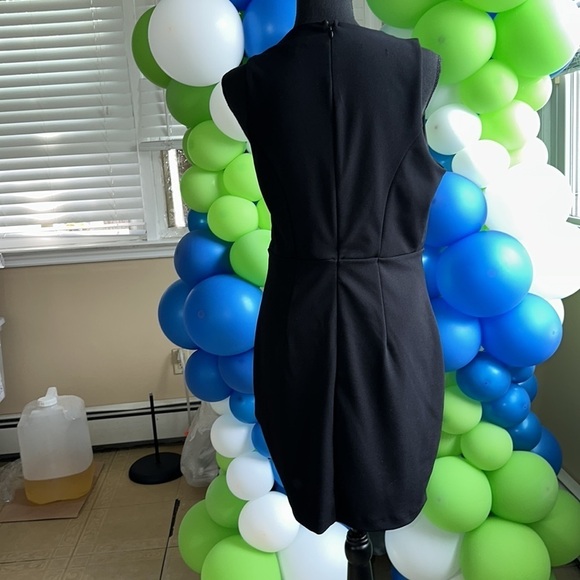 Express Black Midi Dress With Cut Out - Picture 2 of 15